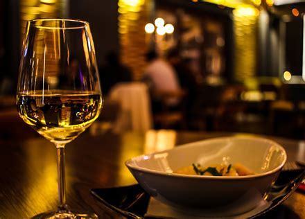 Fine dining table during service