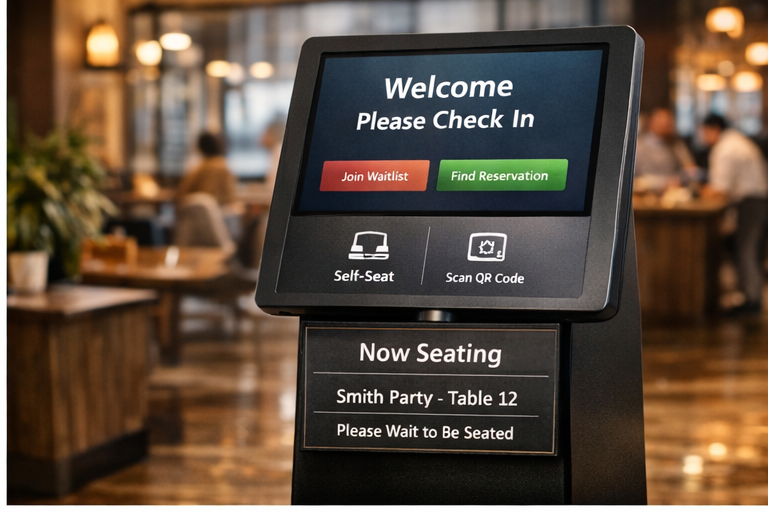 Self-seat kiosk
